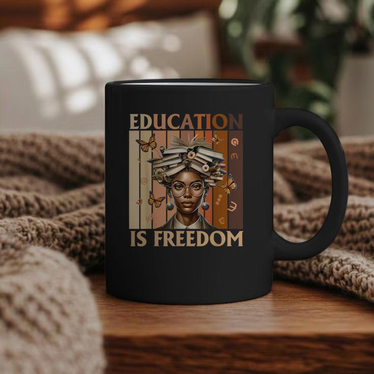 Education Is Freedom Teacher Books Black History Women Graphic Print Coffee Mug