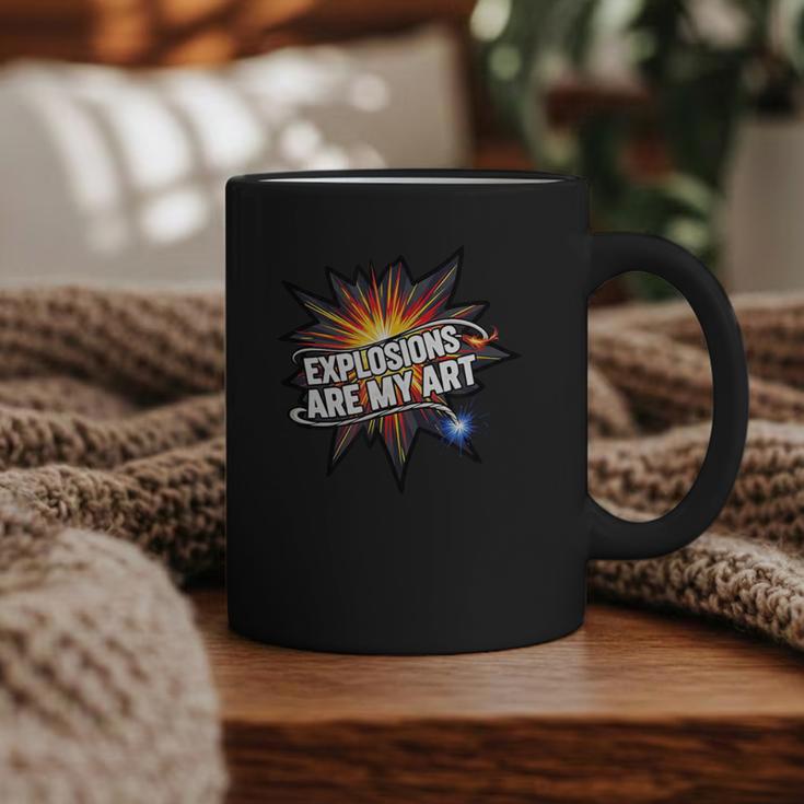 Explosions Are My Art Comic Book Boom Graphic Print Coffee Mug