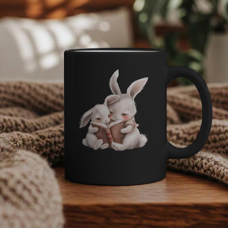 Funny Book Reading Quote For Women And Girls Rabbits Graphic Print Coffee Mug