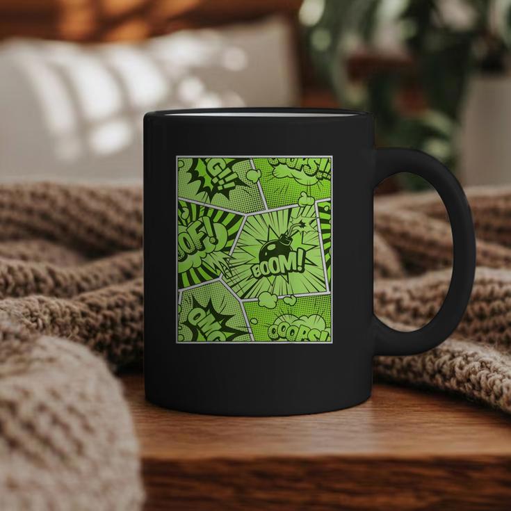 Green Comic Book Green Graphic Graphic Print Coffee Mug