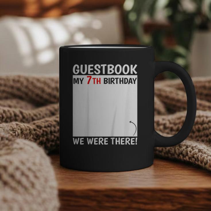 Guestbook 7th Birthday 7 Year Old Born 2018 Bday Graphic Print Coffee Mug