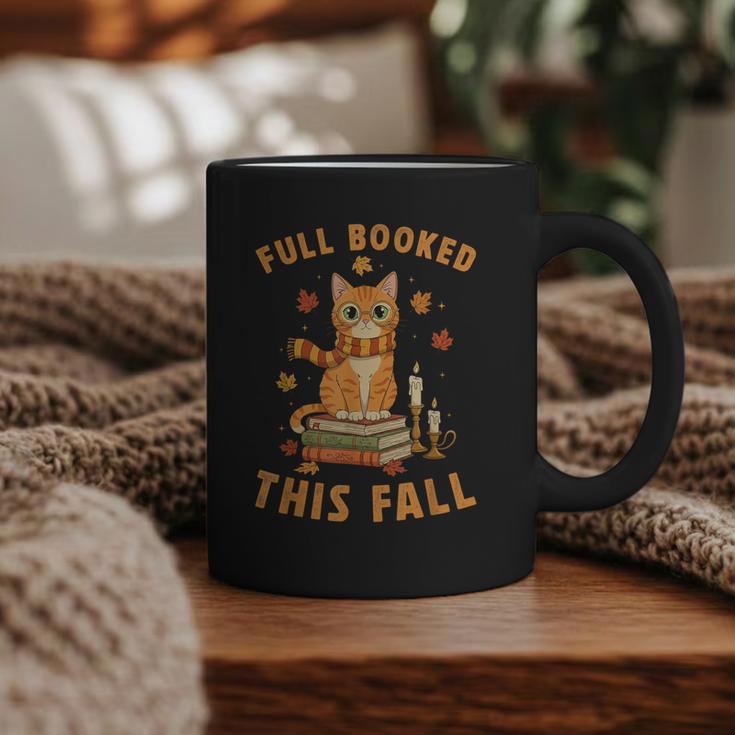 Halloween Fully Booked This Fall Book Ginger Cat Reading Graphic Print Coffee Mug