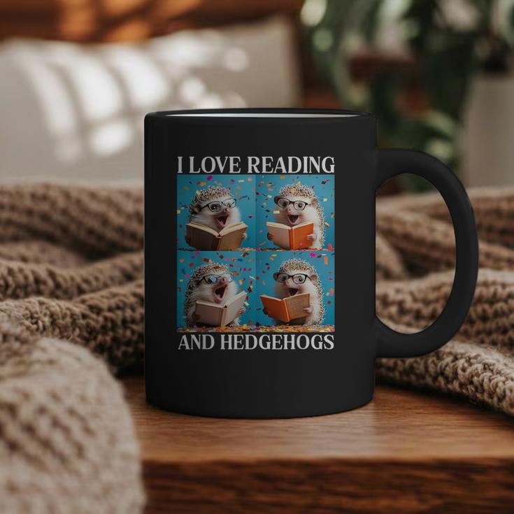 Hedgehog Love Reading And Hedgehogs Child Book Lover Graphic Print Coffee Mug