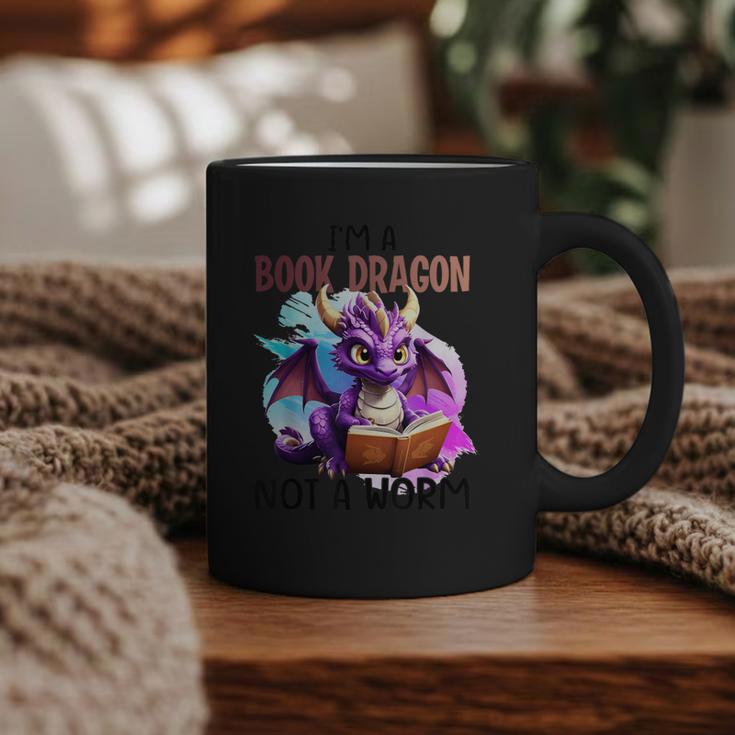 I'm A Book Dragon Not A Worm Graphic Print Coffee Mug