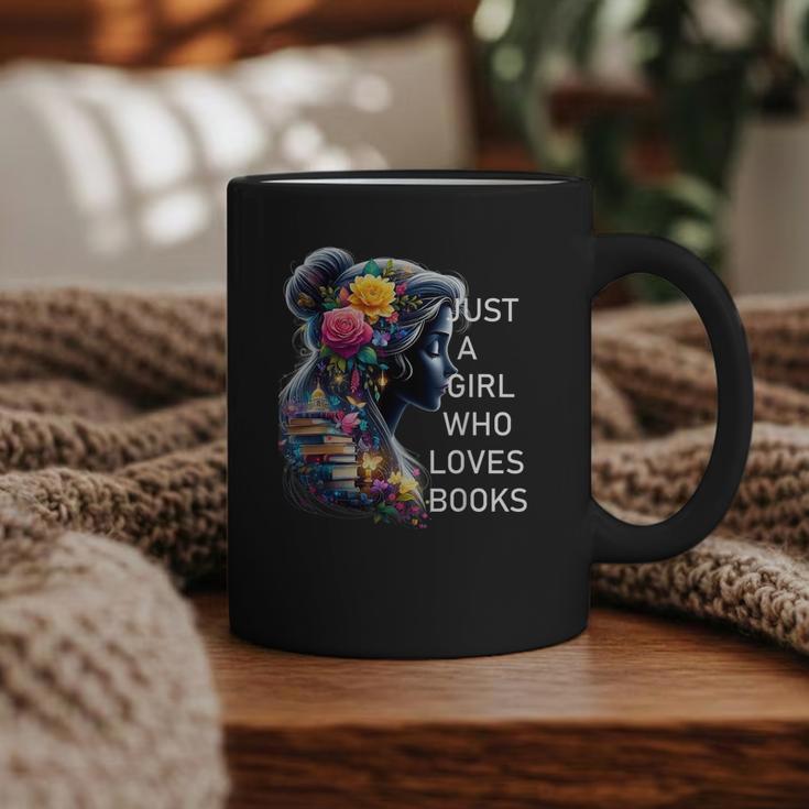 Just a Girl Who Loves Books Graphic Print Coffee Mug