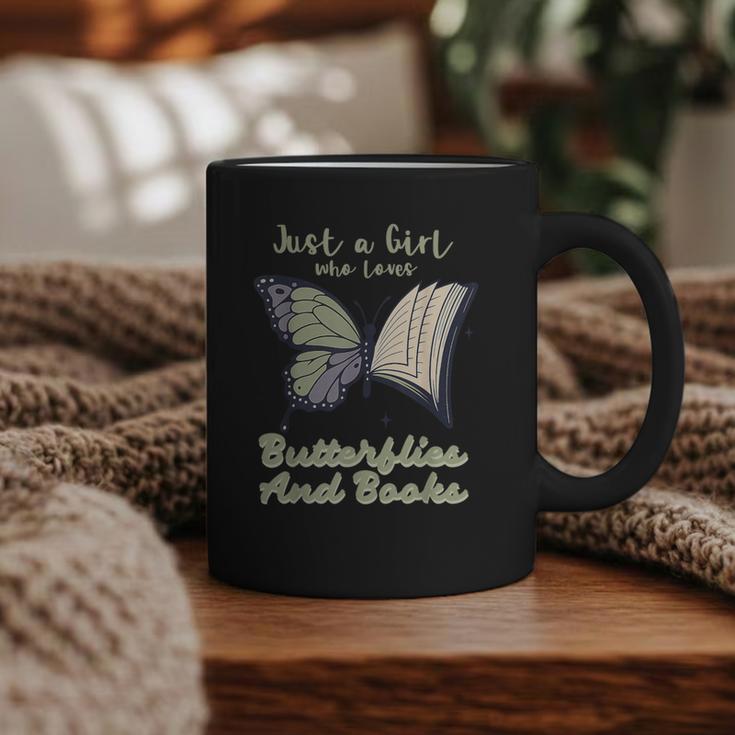 Just a Girl Who Loves Butterflies And Books Butterfly Graphic Print Coffee Mug