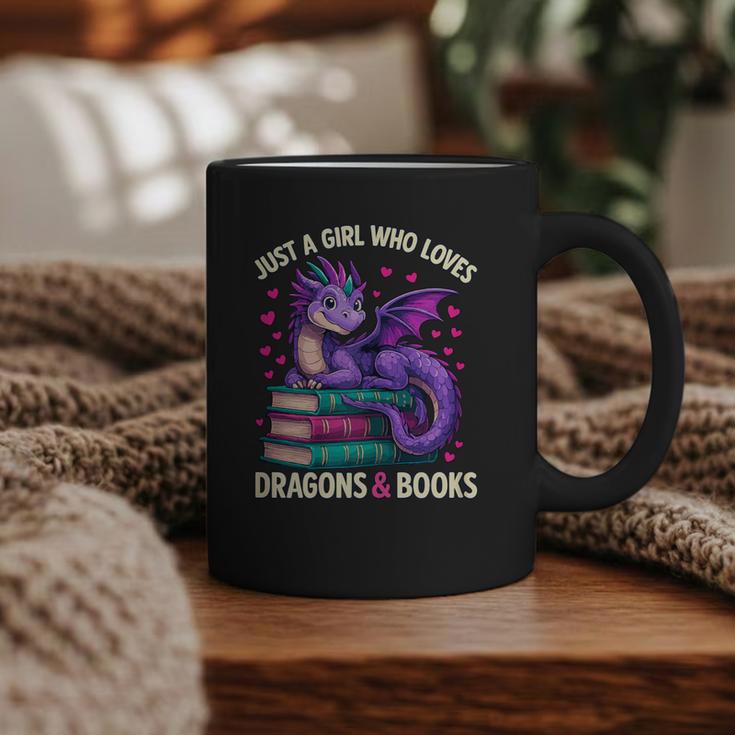 Just a Girl Who Loves Dragons And Books Reading Graphic Print Coffee Mug