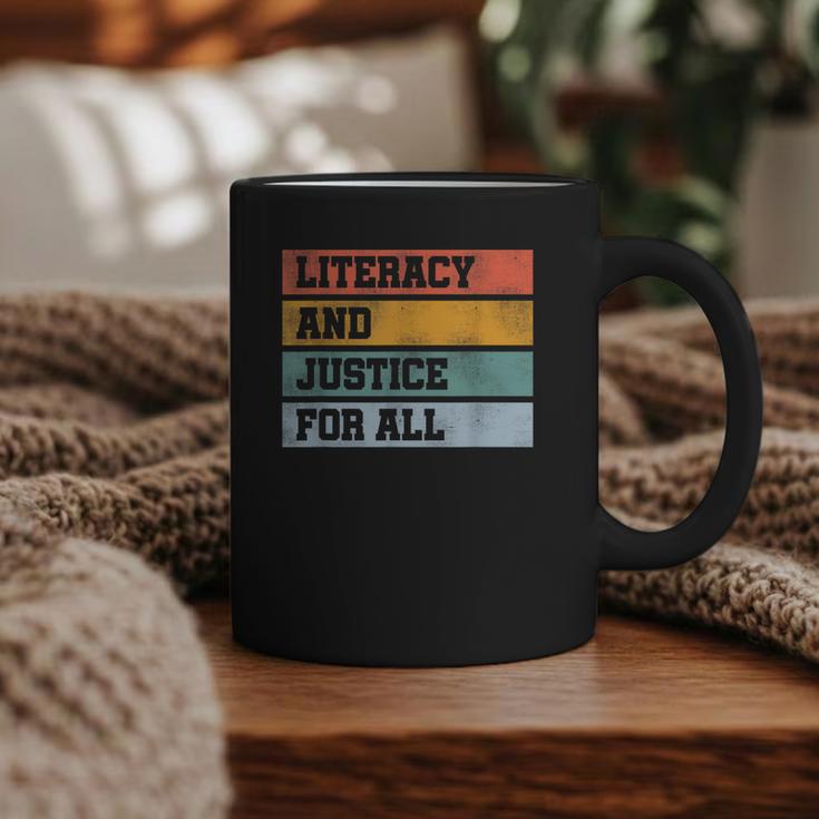 Literacy And Justice For All Stop Book Banning Banned Books Graphic Print Coffee Mug