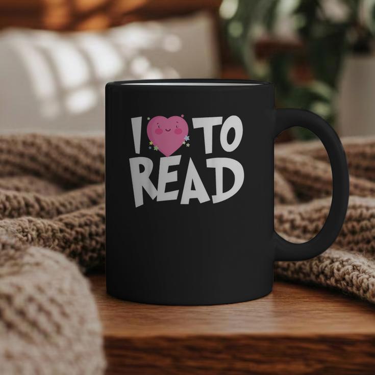 I LOVE TO READ Reading Books Bookworm Library Day Novelty Graphic Print Coffee Mug