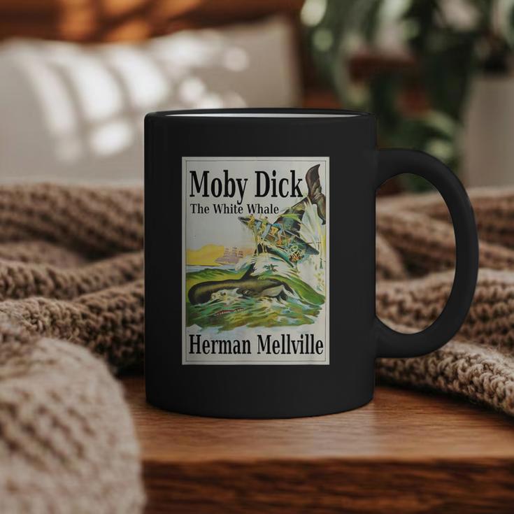 Moby Dick Book Cover Illustration Graphic Print Coffee Mug