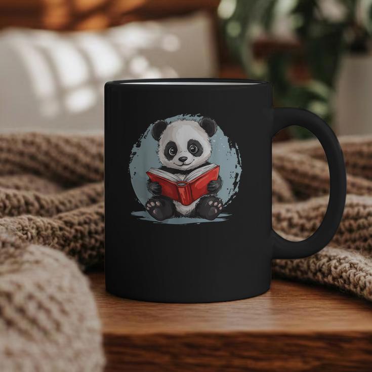 Panda With Book For Reading Enthusiasts Graphic Print Coffee Mug