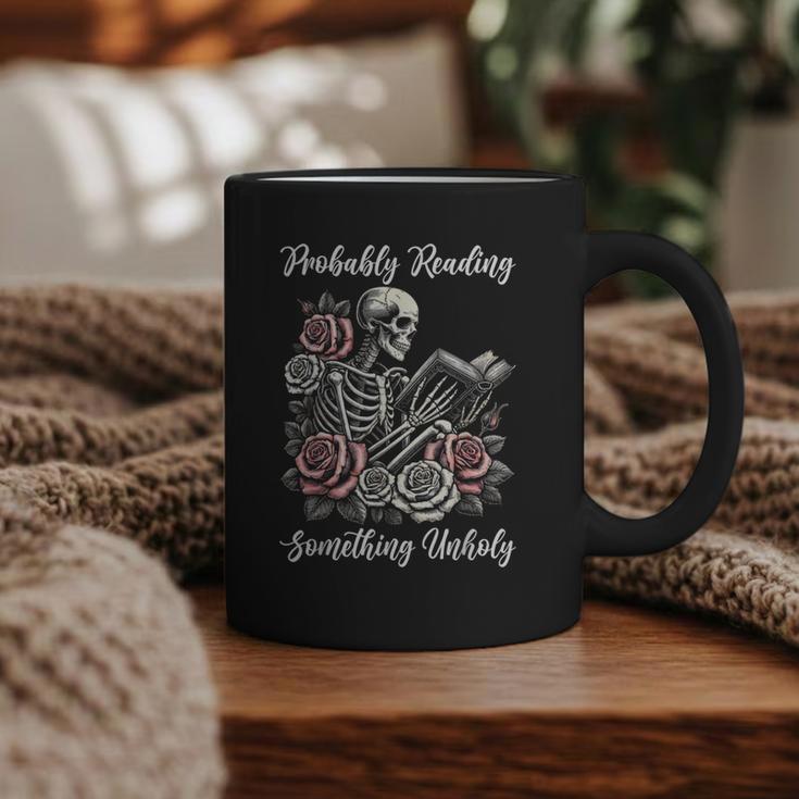Probably Reading Something Unholy Book Lovers Graphic Print Coffee Mug