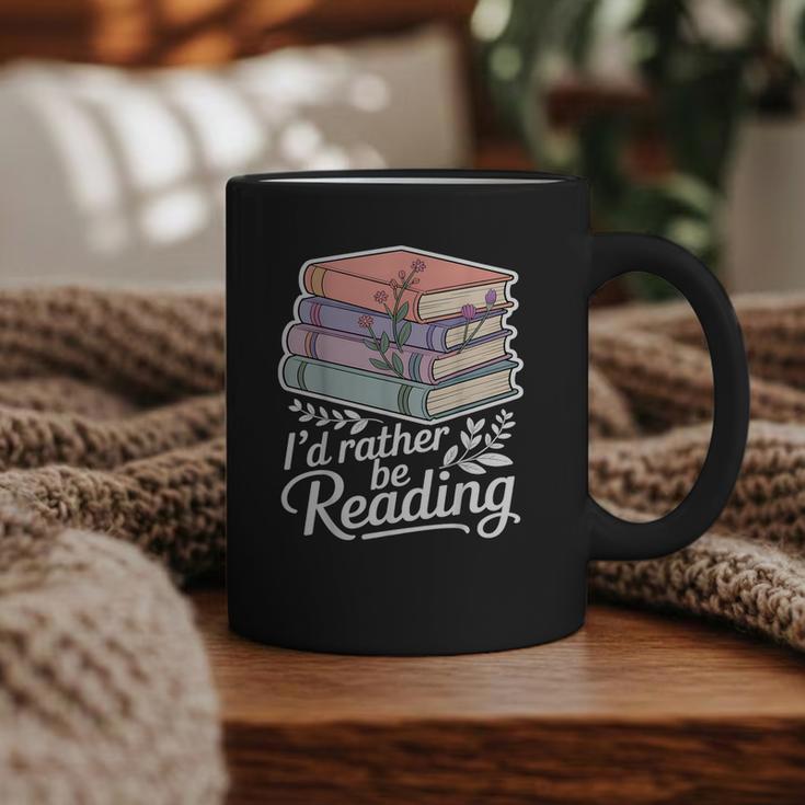Rather Be Reading Book Lover Stack Graphic Print Coffee Mug