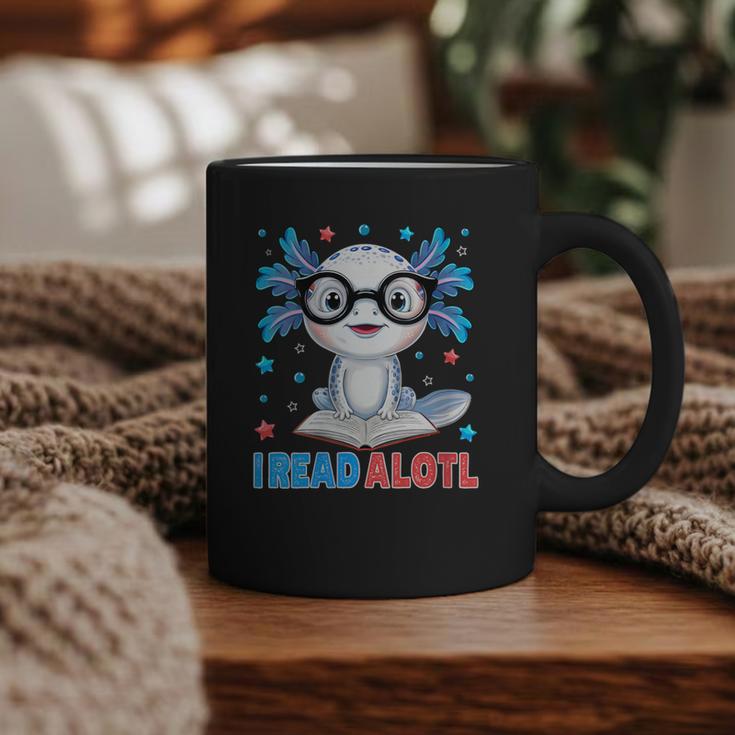 I Read Alotl Cute Axolotl Reading Book Lover Graphic Print Coffee Mug