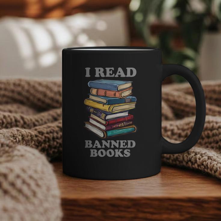I Read Banned Books Bookworm Graphic Print Coffee Mug