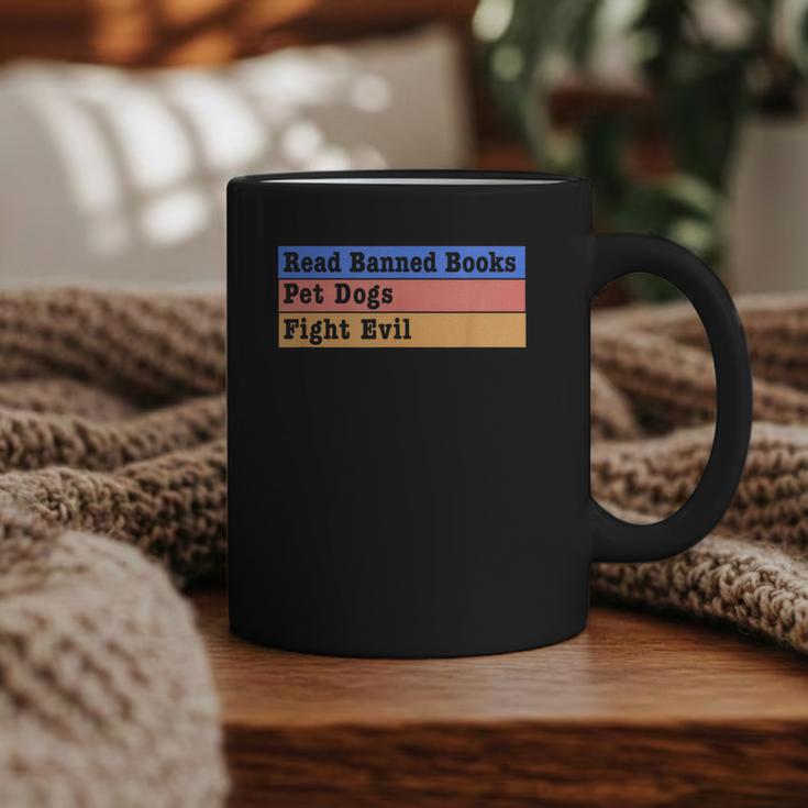 Read Banned Books Pet Dogs Fight Evil Graphic Print Coffee Mug