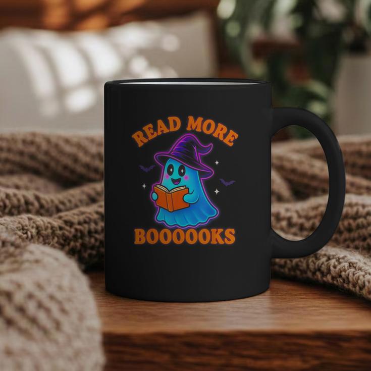 Read More Books Halloween Book Cute Ghost Reading Teaching Graphic Print Coffee Mug