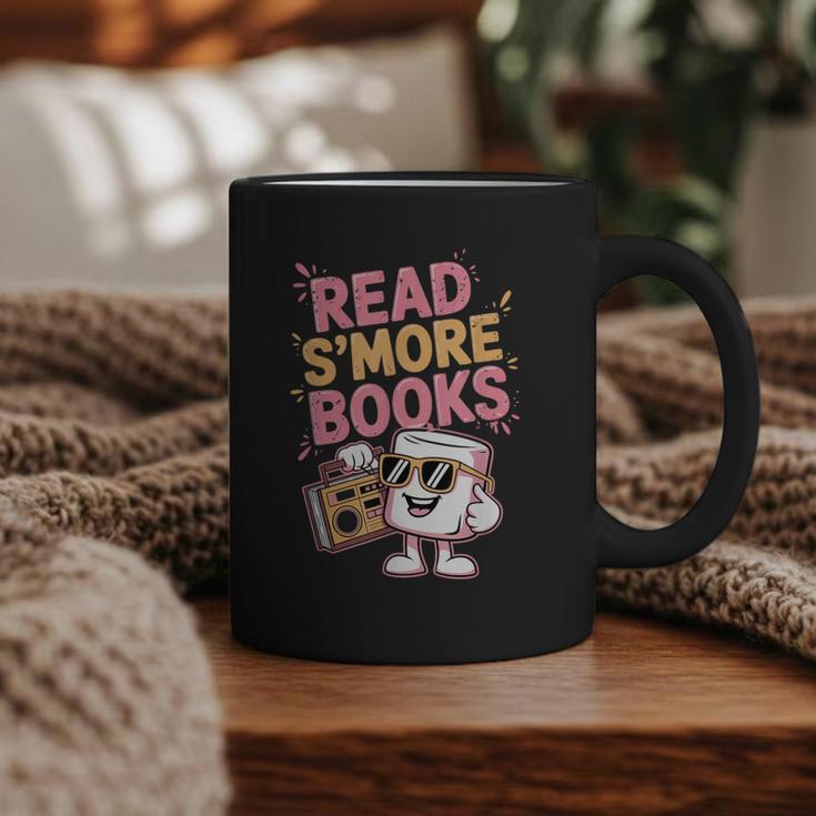 Read S'More Books Camping Outdoors Travel Campfire Smores Graphic Print Coffee Mug