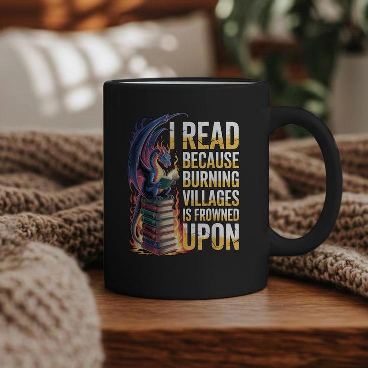 Reading Bookish Dragon Fantasy Graphic Print Coffee Mug