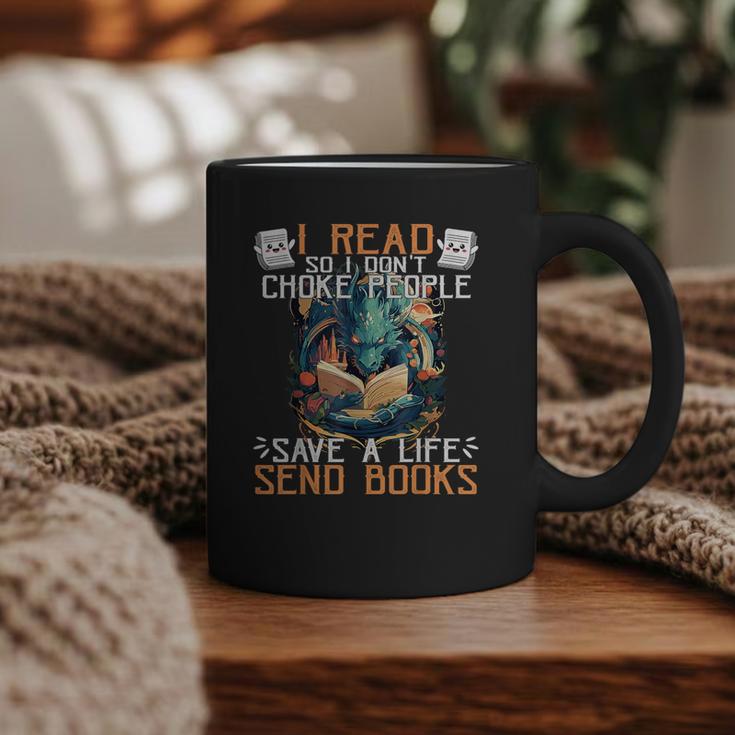 Reading Readers I Read Send Books Dragon Bookworm Tee Graphic Print Coffee Mug