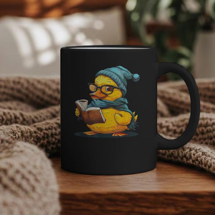 Rubber Duck Reading Book Rubber Duckie Reader Coffee Lover Graphic Print Coffee Mug