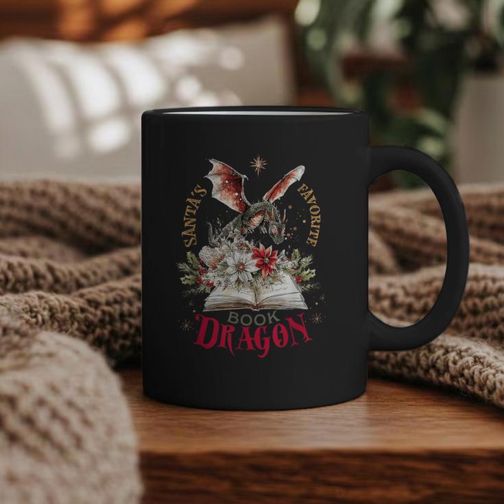 Santa's Favorite Book Dragon Christmas Magic Graphic Print Coffee Mug