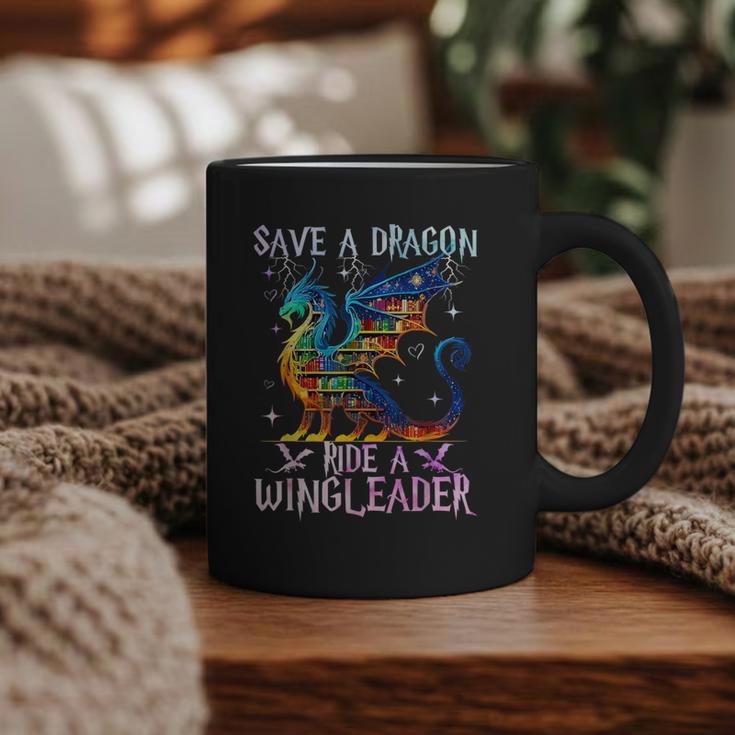 Save A Dragon Ride A Wingleader Books Dragon Lover Cute Graphic Print Coffee Mug