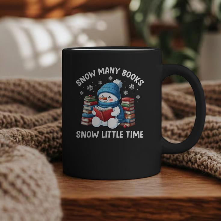 Snow Many Books Snow Little Time Snowman Reading Book Graphic Print Coffee Mug