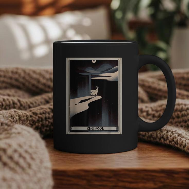 Tarot Cards Guide Book Esoteric Mysticism Clothing The Fool Tarot Card -Adults & Kids Small Short Sleeve Crew Neck Classic Fit Graphic Print Coffee Mug