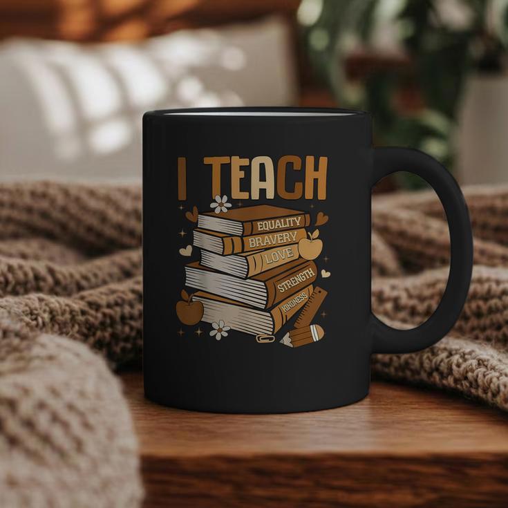 History Month I Teach Melanin Book Black Teacher Graphic Print Coffee Mug