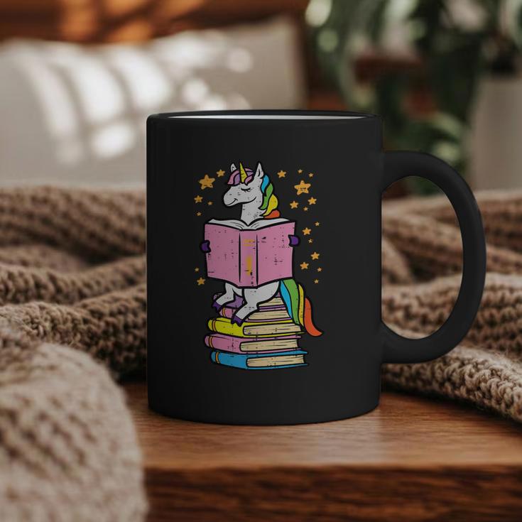 Unicorn Read Reading Book Librarian America Girls Women Graphic Print Coffee Mug