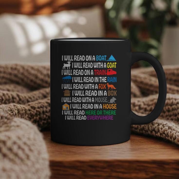 I Will Read Books On A Boat & Everywhere Reading Kids Book Graphic Print Coffee Mug