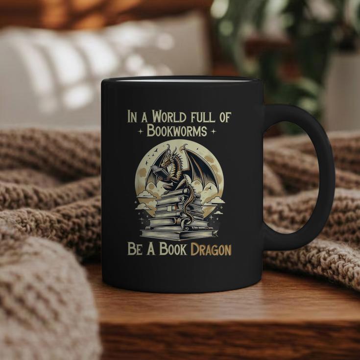 In a World Full Of Bookworms Be a Book Dragon Books Reading Graphic Print Coffee Mug