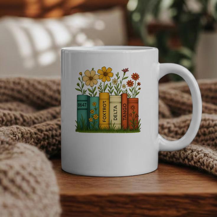 Book Flower 8647 Foxtrots Deltas Tangos Graphic Print Coffee Mug