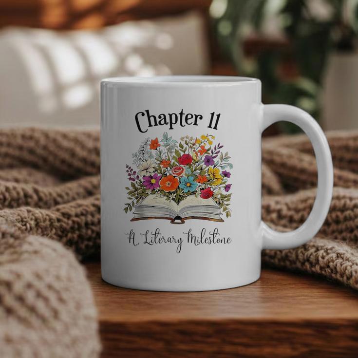 Chapter 11 Years Old 11th Birthday Wildflower Book Lover Graphic Print Coffee Mug Chapter 11 Years Old 11th Birthday Wildflower Book Lover Graphic Print Coffee Mug