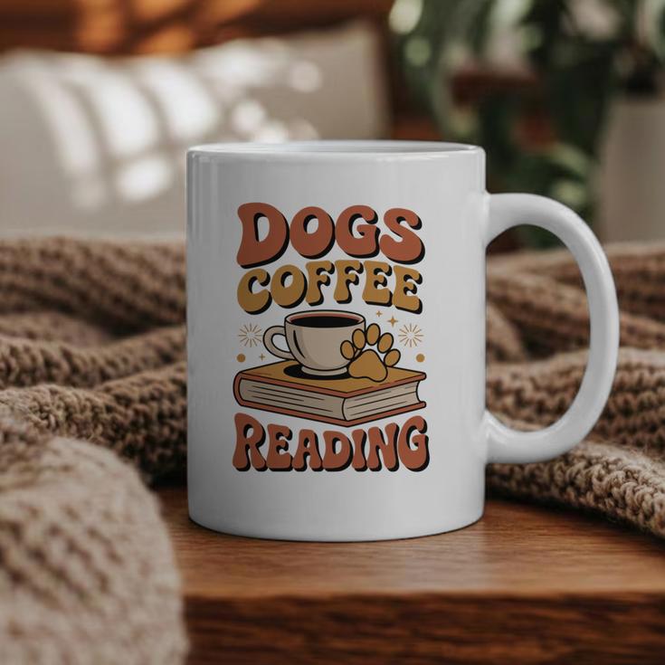 Dogs Coffee Reading Book Lover Graphic Print Coffee Mug