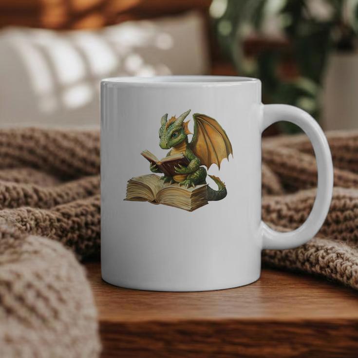 Dragon Bookworm Reading Book Graphic Graphic Print Coffee Mug