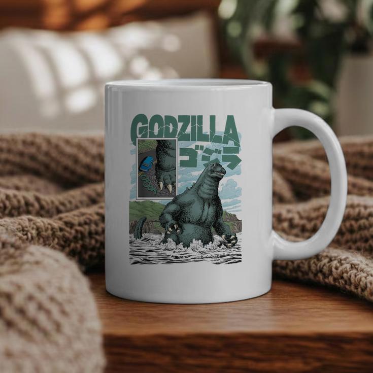 Godzilla Ocean Scene Comic Book Illustration Movie Monster Graphic Print Coffee Mug