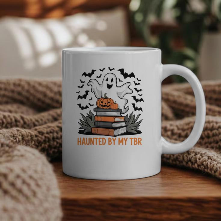 Haunted By My TBR Boo Halloween Book Lover Librarian Graphic Print Coffee Mug