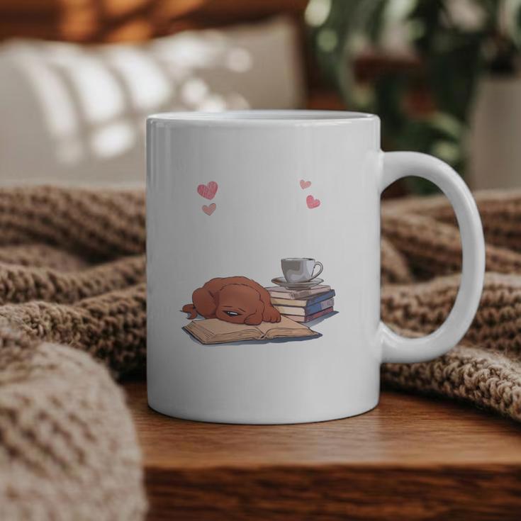 Just a Girl Who Loves Dogs Books Coffee  T-Shirt Graphic Print Coffee Mug