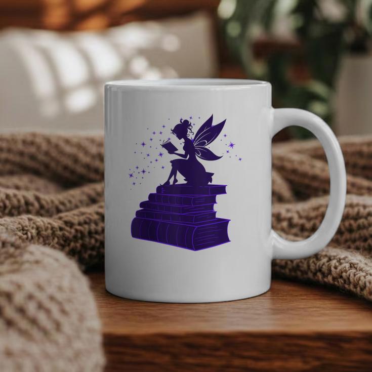 Kawaii Fairy Bookish Book Lover Library Read Graphic Print Coffee Mug