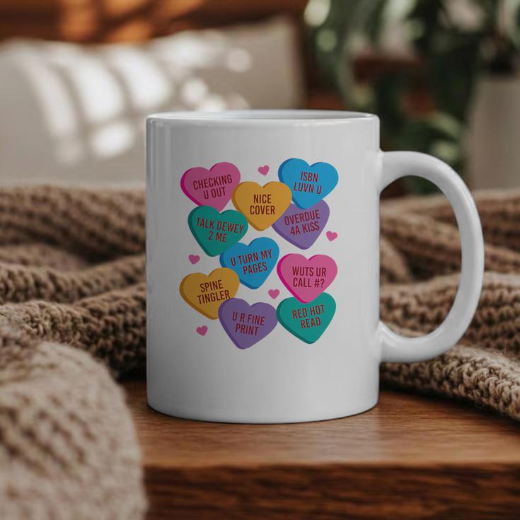 Librarian Shirt Valentines Book Worm Reading Tshirt Premium Tri-Blend Graphic Print Coffee Mug