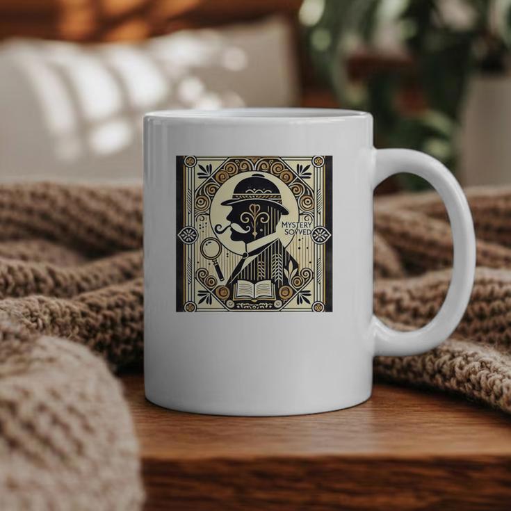 Poirot Mystery Books Vintage Detective Premium Tri-Blend Graphic Print Coffee Mug