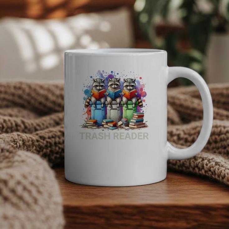 Racoons Trash Reader Book Lover Romantic Novels Premium Graphic Print Coffee Mug