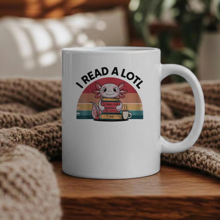 I Read Alotl Axolotl Retro Reading Books Lover Vintage Graphic Print Coffee Mug