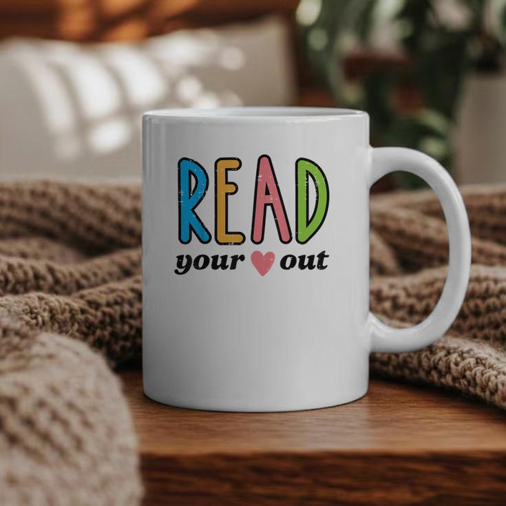 Read Your Heart Read Reading Librarian Book Across America Graphic Print Coffee Mug