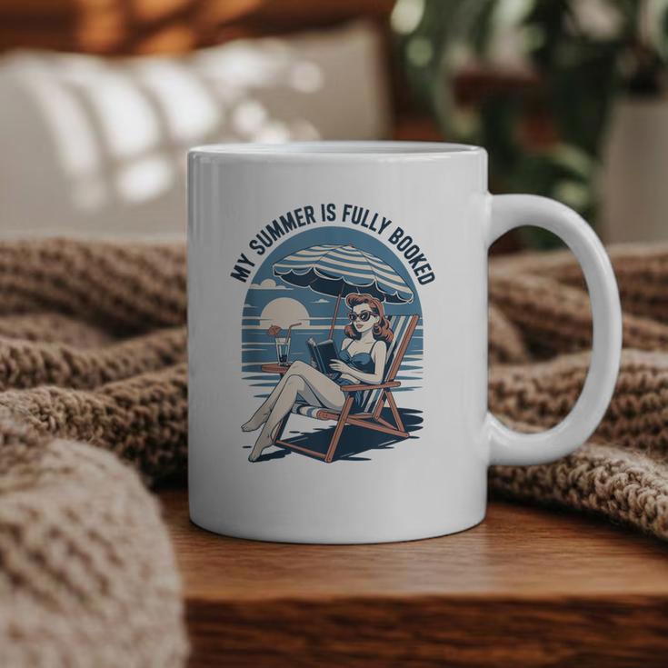 My Summer Is Fully Booked Fun Girls Summer Book Lovers Graphic Print Coffee Mug