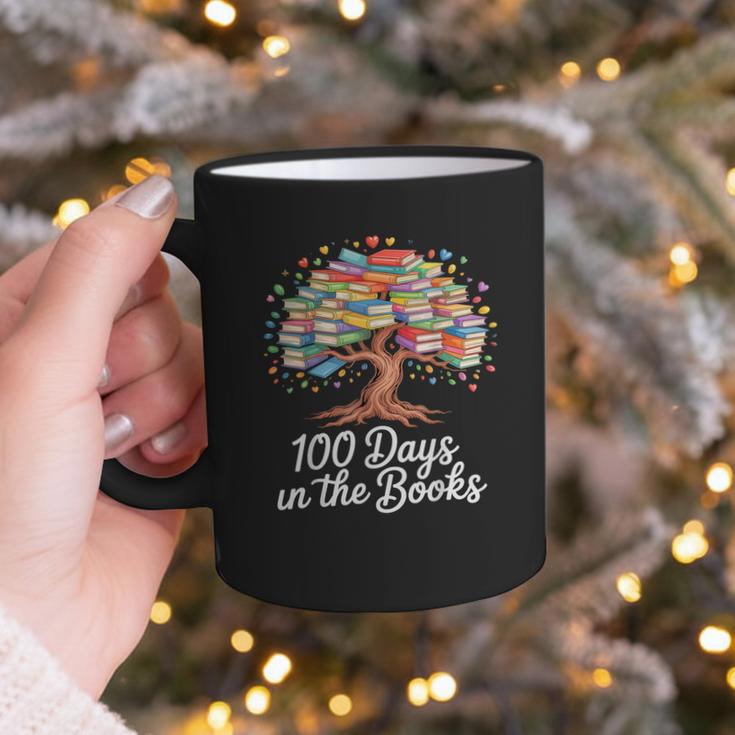 100th Day Of School Books Tree Reading Graphic Print Coffee Mug