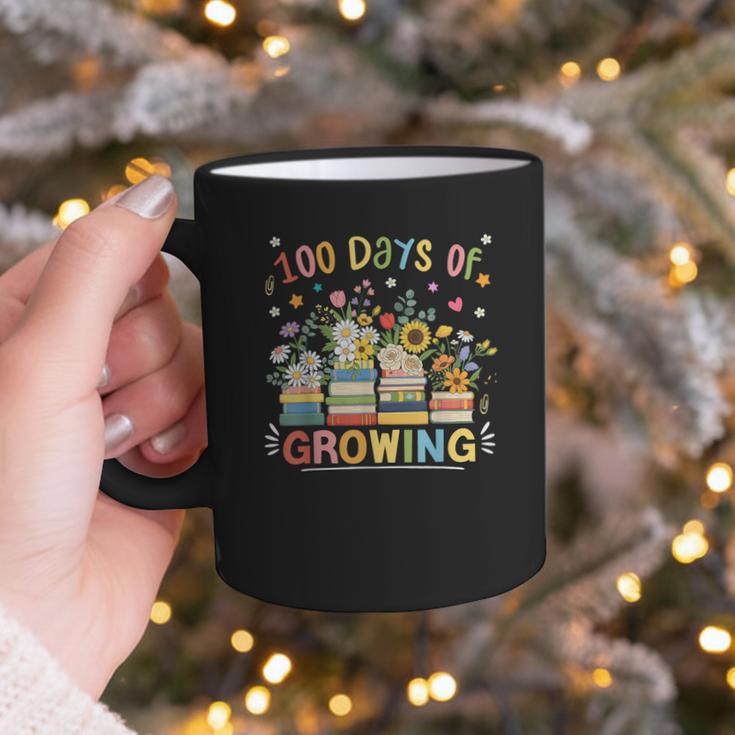 100th Day Of School Teacher Floral Books 100 Days Of Growing Graphic Print Coffee Mug 100th Day Of School Teacher Floral Books 100 Days Of Growing Graphic Print Coffee Mug