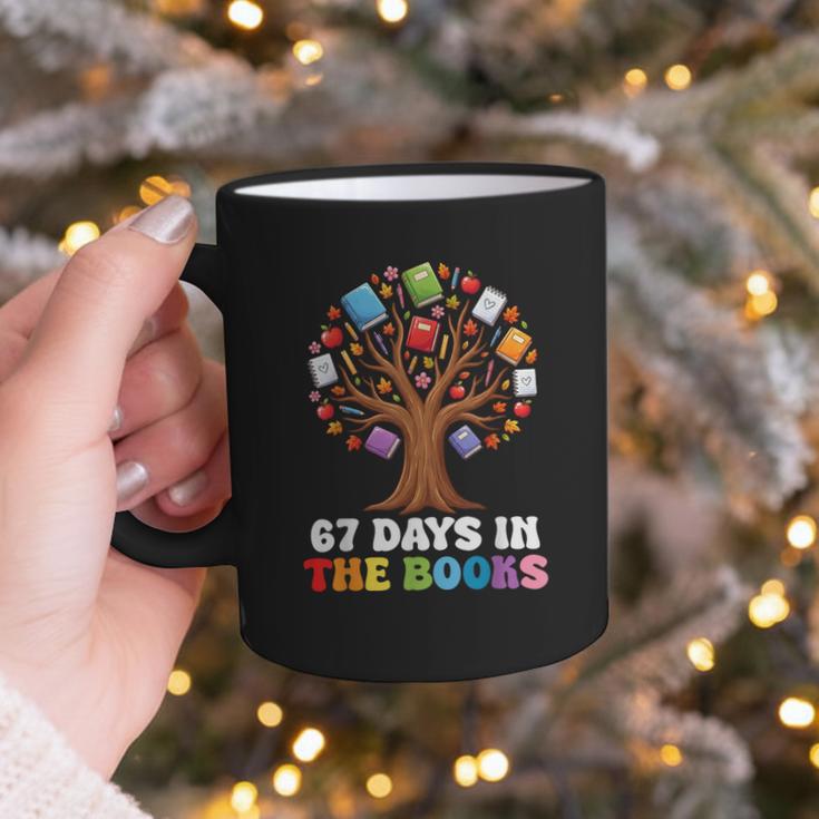 67 Days In The Books Reading Teacher 67th Day Of School Kids Graphic Print Coffee Mug